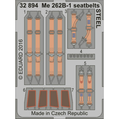 【新製品】32894)塗装済 メッサーシュミット Me262B-1 シートベルト