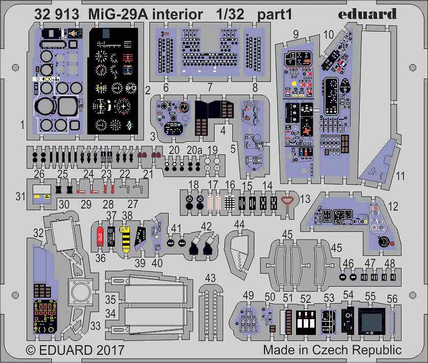 【新製品】32913)塗装済 MiG-29A フルクラム 内装