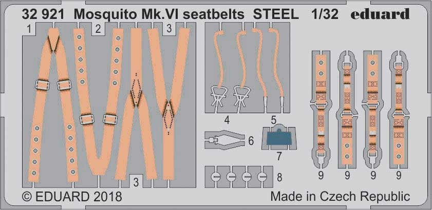 【新製品】32921 塗装済 デ・ハビランド モスキート Mk.VI シートベルト