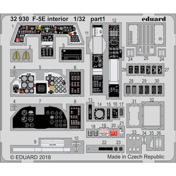 【新製品】32930 塗装済 ノースロップ F-5E タイガーII 内装