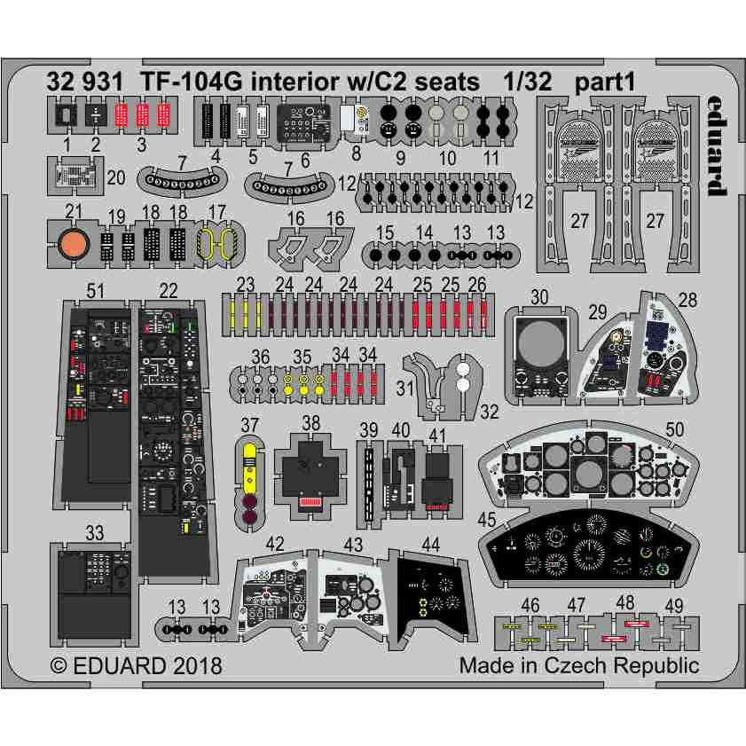 【新製品】32931 塗装済 TF-104G スターファイター 内装(ロッキードC2型射出座席バージョン)