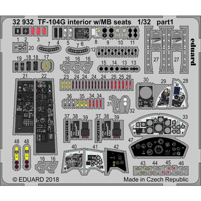 【新製品】32932 塗装済 TF-104G スターファイター 内装(マーチンベーカー射出座席バージョン)