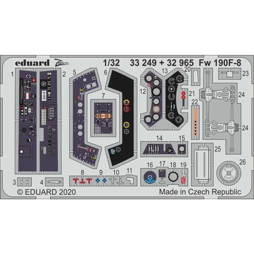 【新製品】32965 塗装済 フォッケウルフ Fw190F-8 エッチングパーツ (レベル用)