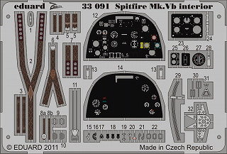 【新製品】[8591437330911] 33091)スピットファイアMk.Vb 計器盤/シートベルト