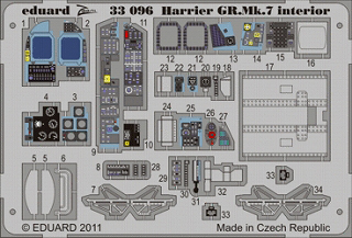 【新製品】[8591437330966] 33096)塗装済 ハリアー GR.Mk.7 計器盤