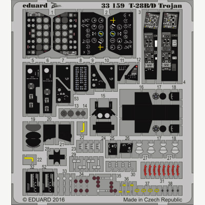 【新製品】33159)塗装済 T-28B/D トロージャン 計器盤