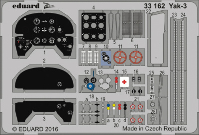 【新製品】33162)塗装済 Yak-3 計器盤