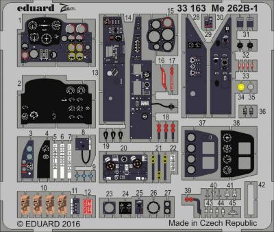 【新製品】33163)塗装済 メッサーシュミット Me262B-1 計器盤