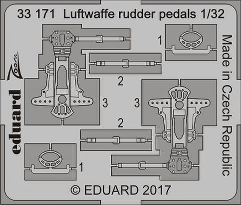 【新製品】33171)ドイツ空軍機 ラダーペダル