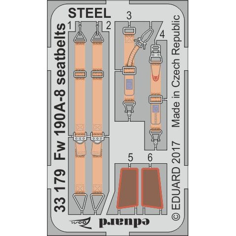 【新製品】33179)塗装済 フォッケウルフ Fw190A-8 シートベルト