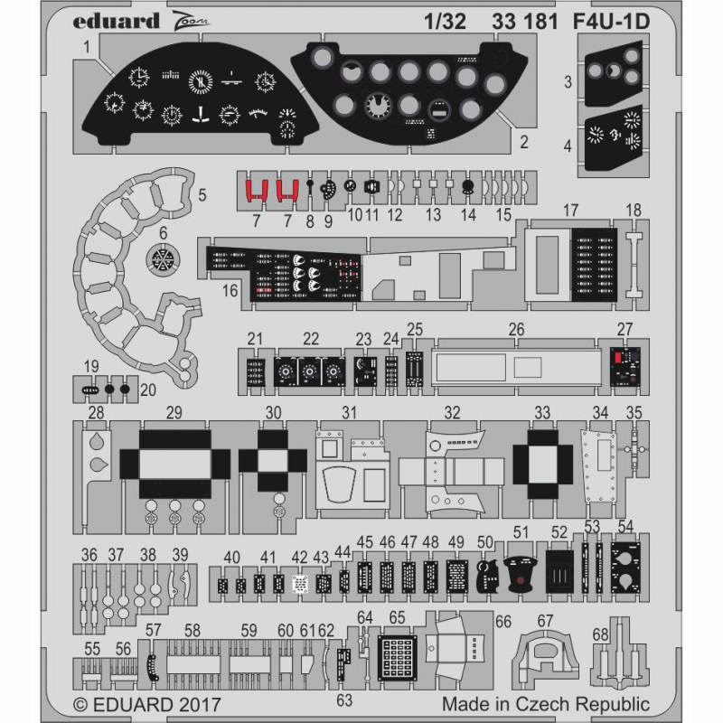 【新製品】33181)塗装済 F4U-1D コルセア 計器盤
