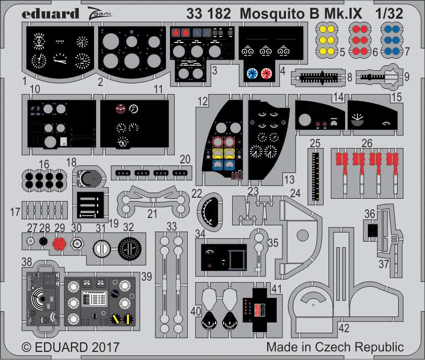 【新製品】33182)塗装済 デ・ハビランド モスキート B Mk.IX 計器盤