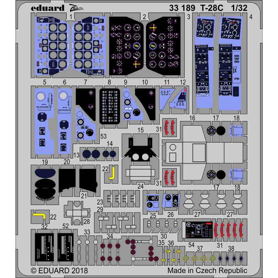 【新製品】33189 塗装済 T-28C トロ―ジャン 計器盤