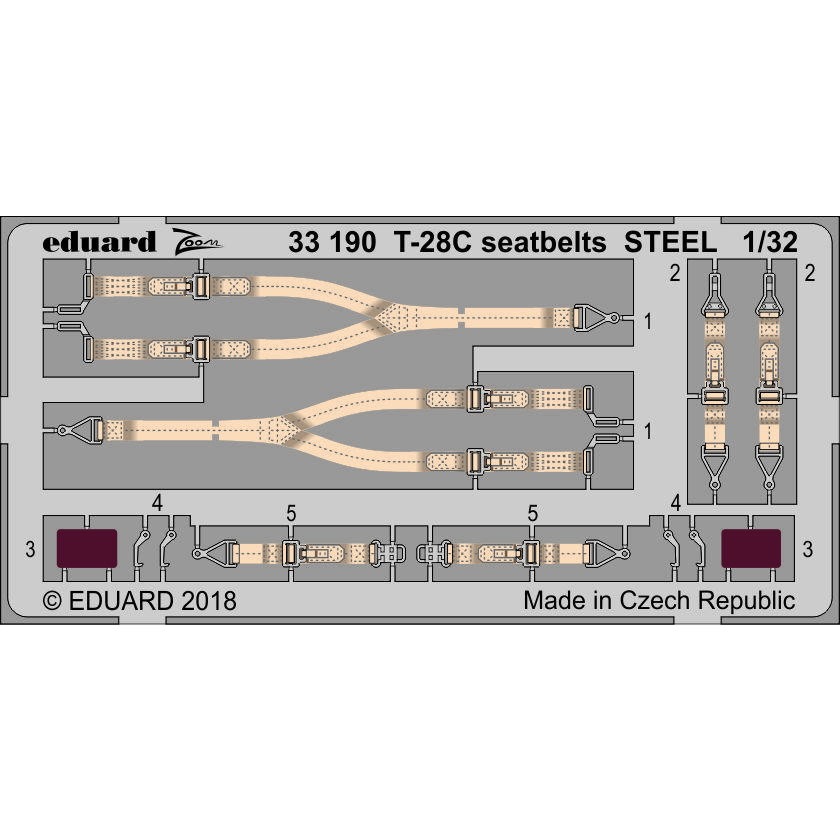 【新製品】33190 塗装済 T-28C トロ―ジャン シートベルト