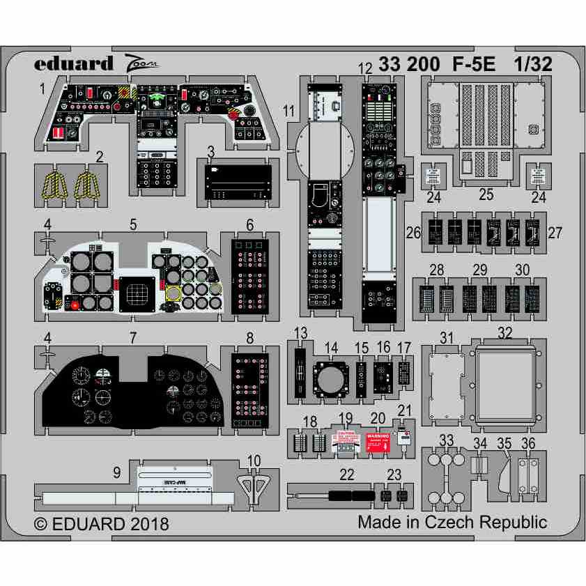 【新製品】33200 塗装済 F-5E タイガーII 計器盤