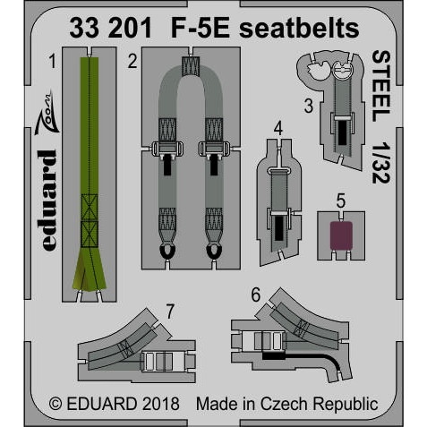 【新製品】33201)塗装済 F-5E タイガーII シートベルト