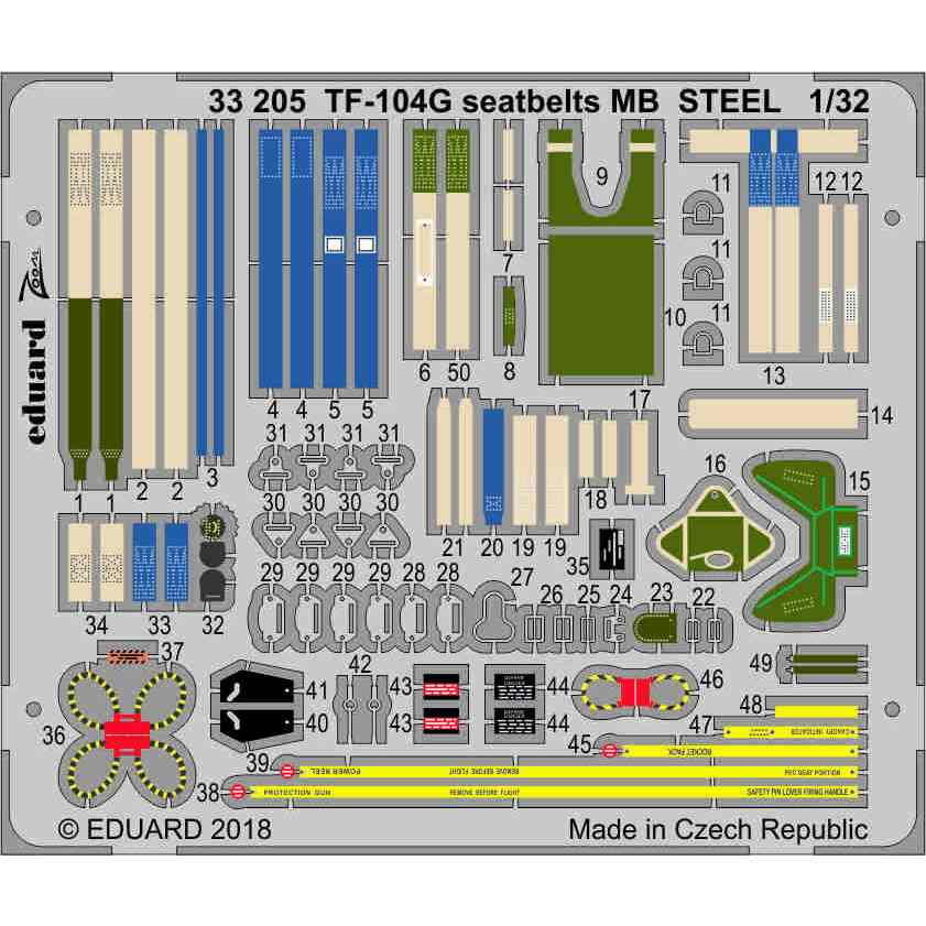 【新製品】33205 塗装済 TF-104G マーチンベーカー 射出座席用シートベルト