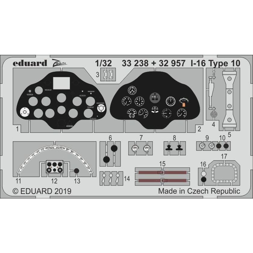 【新製品】33238 塗装済 ポリカルポフ I-16 タイプ10 ズームエッチングパーツ (ICM用)