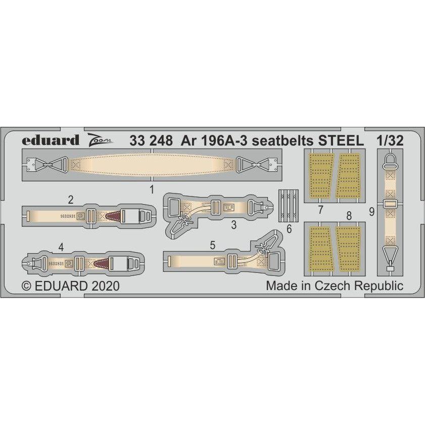 【新製品】33248 塗装済 アラド Ar196A-3 シートベルト (ステンレス製) (レベル用)