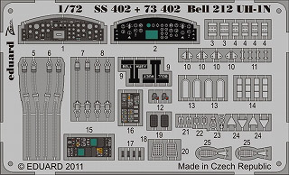 【新製品】[8591437374021] SS402)塗装済 ベル212 UH-1N イロコイス 計器盤/シートベルト