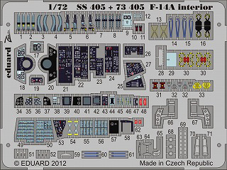 【新製品】[8591437374052] SS405)塗装済 F-14A トムキャット 計器盤/シートベルト