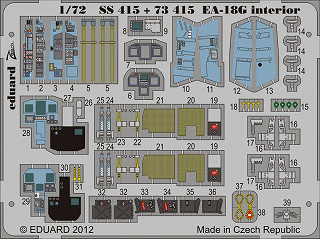 【新製品】[8591437374151] SS415)塗装済 EA-18G グラウラー 計器盤/シートベルト