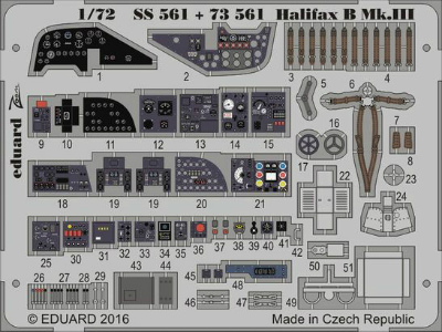 【新製品】SS561)塗装済 ハンドレページ ハリファックス B Mk.III 計器盤