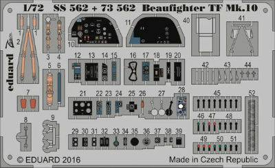 【新製品】SS562)塗装済 ブリストル ボーファイター TF Mk.10 計器盤/シートベルト