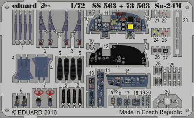 【新製品】SS563)塗装済 スホーイ Su-24M フェンサー 計器盤/シートベルト