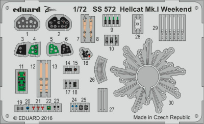 【新製品】SS572)塗装済 ヘルキャットMk.I 計器盤/シートベルト