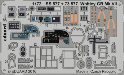 【新製品】SS577)塗装済 ホイットワース ホイットレー GR Mk.VII 計器盤/シートベルト