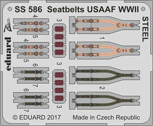 【新製品】SS586)塗装済 米空軍機 シートベルト