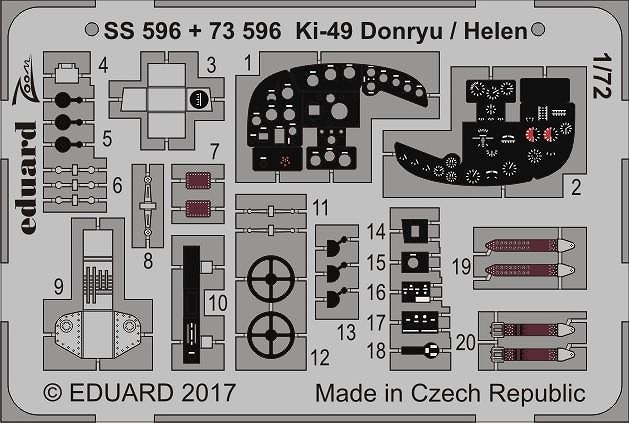 【新製品】SS596)塗装済 Ki-49 呑龍II型甲 計器盤