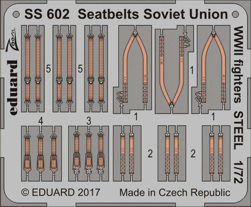 【新製品】SS602)塗装済 WWII ソ連軍機用 シートベルト