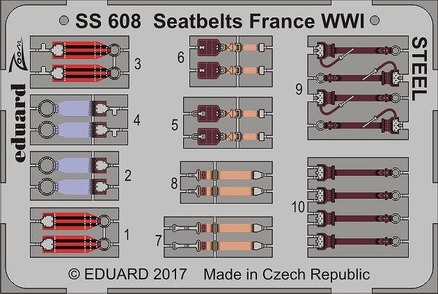 【新製品】SS608)塗装済 WWI 仏空軍 シートベルト