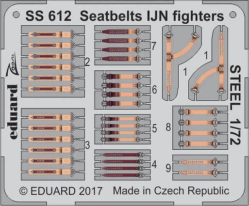 【新製品】SS612)塗装済 日本海軍 戦闘機用シートベルト