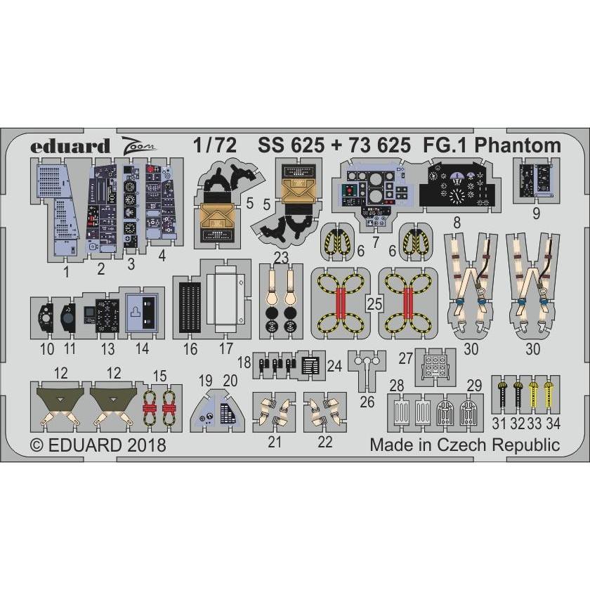 【新製品】SS625 塗装済 マクドネル・ダグラス ファントム FG.1 内装