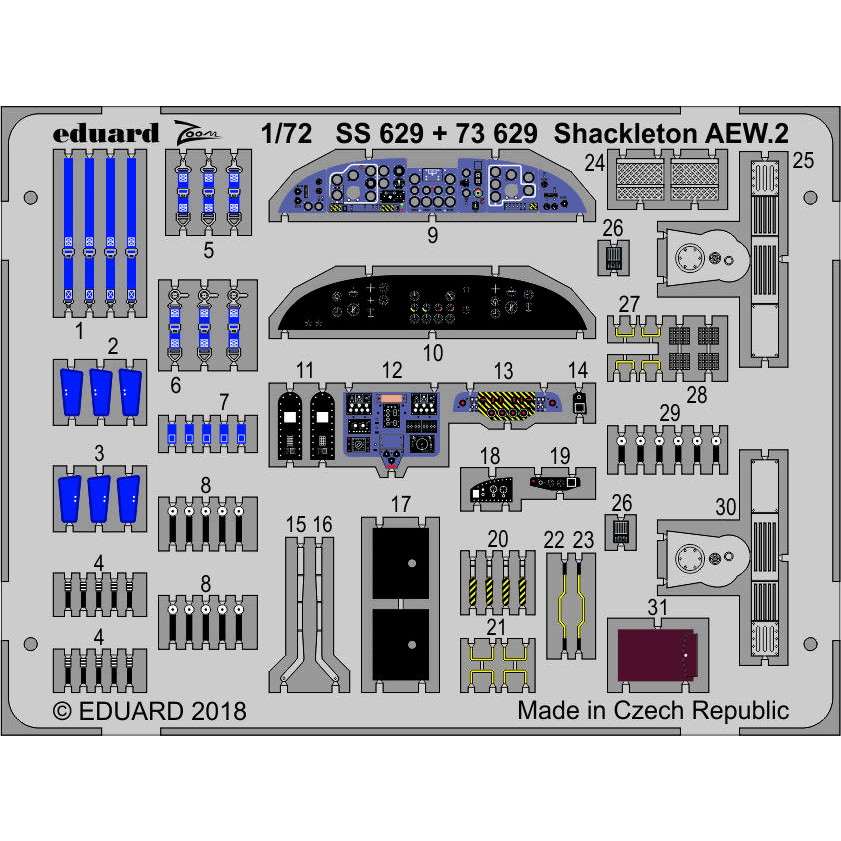 【新製品】SS629 塗装済 シャクルトン AEW.2 内装