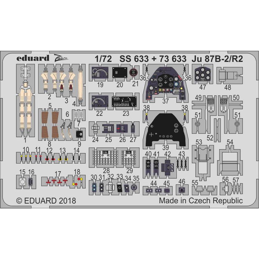 【新製品】SS633 塗装済 ユンカース Ju87B-2/R2 スツーカ 内装