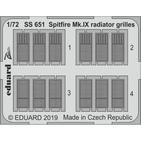 【新製品】SS651 塗装済 スピットファイアMk.IX ラジエーター