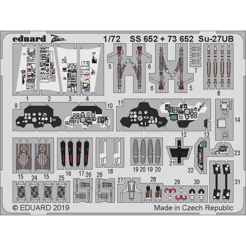 【新製品】SS652 塗装済 Su-27UB フランカー