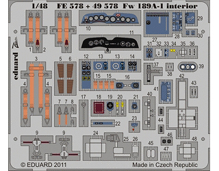 【新製品】[8591437385782] FE578)塗装済 Fw189A-1 計器盤/シートベルト