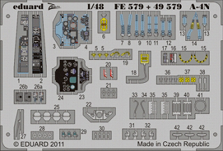 【新製品】[8591437385799] FE579)塗装済 A-4N スカイホーク 計器盤/シートベルト