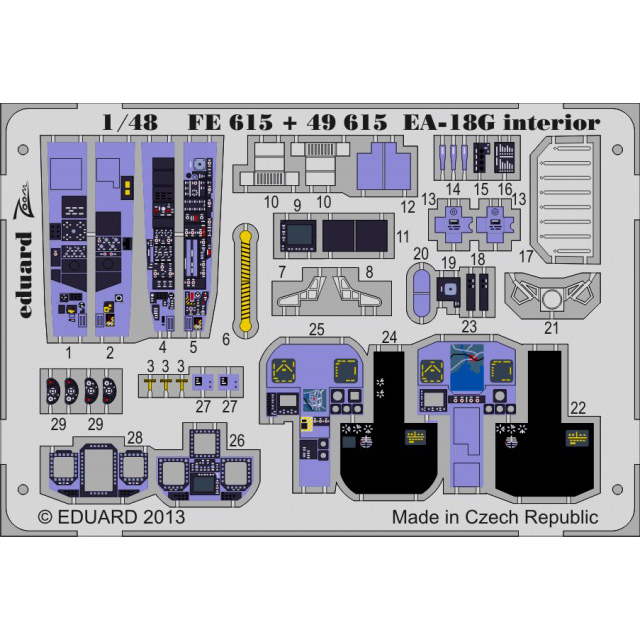 【新製品】[8591437386154] FE615)塗装済 EA-18G グラウラー計器盤