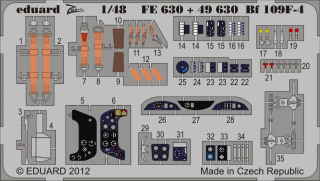 【新製品】[8591437386307] FE630)塗装済 Bf109F-4 計器盤/シートベルト