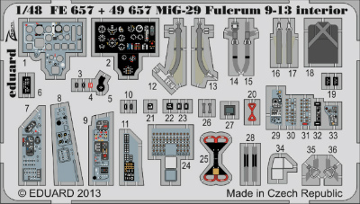 【新製品】[8591437386574] FE657)塗装済 MiG-29 フルクラム 9-13 計器盤/シートベルト