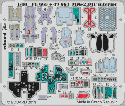 【新製品】[8591437386635] FE663)塗装済 MiG-23MF 計器盤/シートベルト