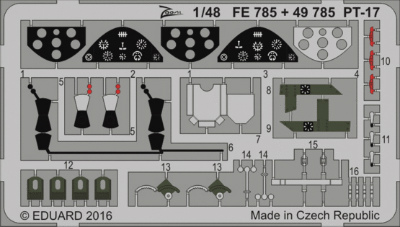 【新製品】FE785)塗装済 ボーイング・ステアマン PT-17 ケイデット 計器盤