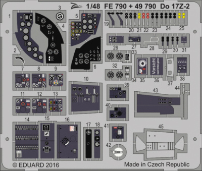 【新製品】FE790)塗装済 ドルニエ Do17Z-2 計器盤