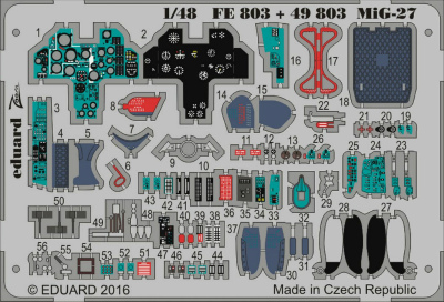 【新製品】FE803)塗装済 MiG-27 フロッガー 計器盤